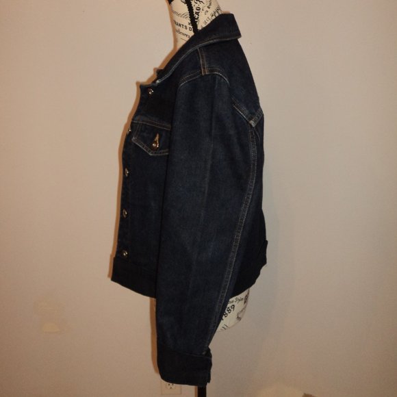 Rubbish Women's Medium Blue Denim Jean Jacket Coat - Picture 2 of 10